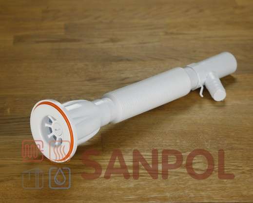 Гофросифон для раковины L03 с выходом для стиральной машины